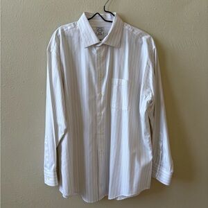 Pronto Uomo Men's White Striped Dress Shirt